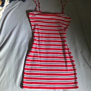 Stripped bodycon dress